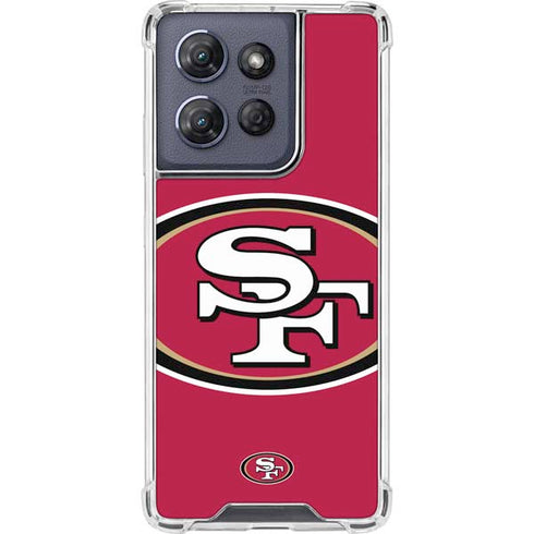 NFL San Francisco 49ers Large Logo Moto G Play 5G (2025) Clear Case